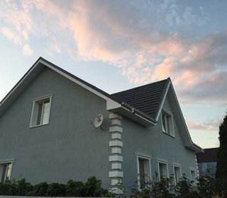 Отделка фасада частного дома в Криушах