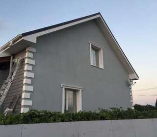 Отделка фасада частного дома в Криушах
