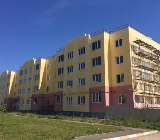 Отделка фасада многоквартирного жилого дома пос.Рыбацкий, ул.Зеленая д.12